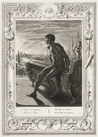 KG 12640
<br/>
Tempel der Muzen: Het beeld van Memnon.
<br/>
<em>Picart, Bernard (1673-1733)</em>